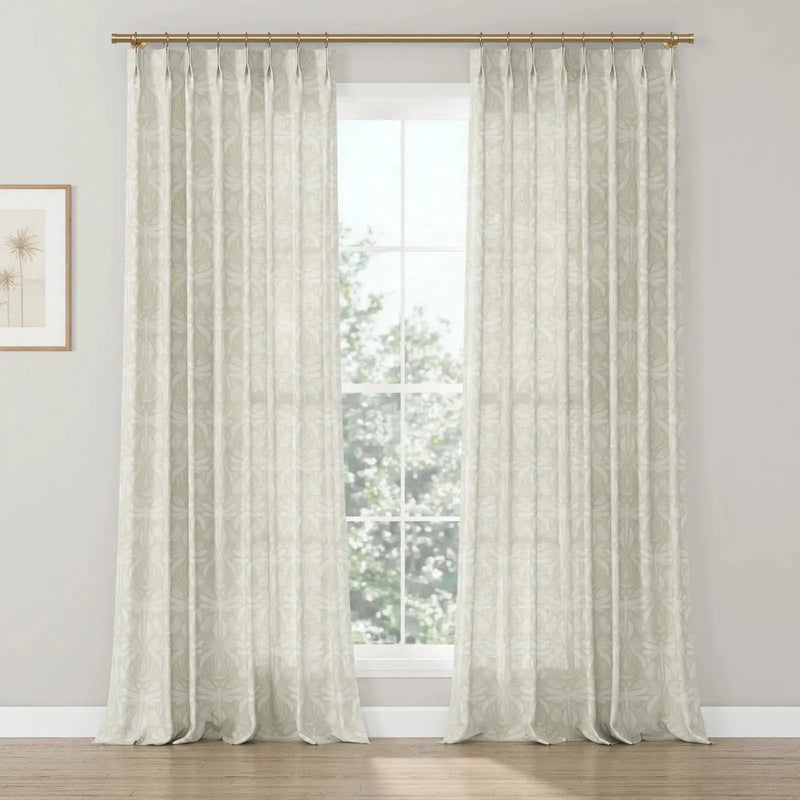 Kate Frost x TWOPAGES Woodland Patterned Cotton Pleated Curtains