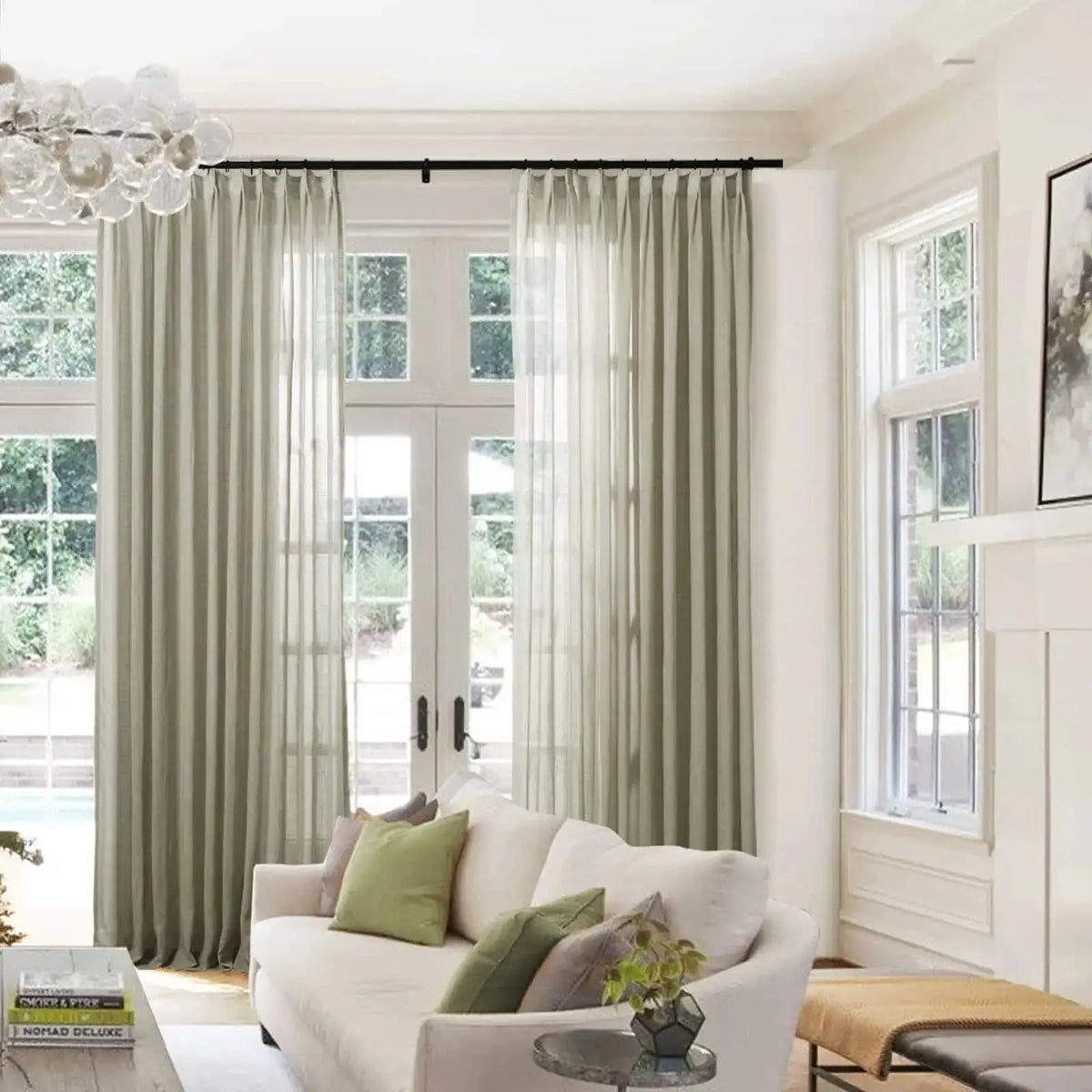 Flynn Airy Lightweight Pleated Sheer Curtain