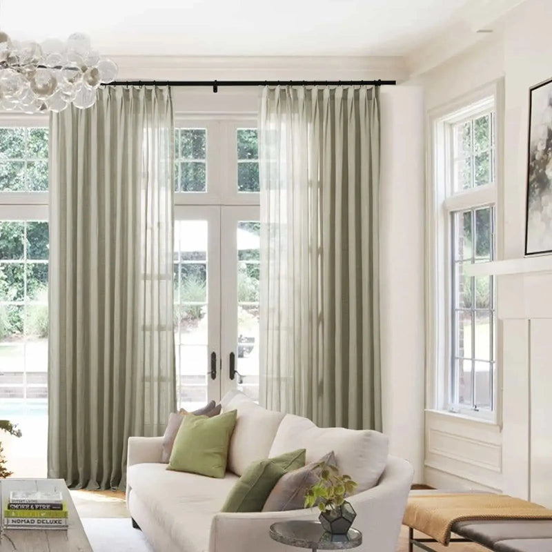 Flynn Airy Lightweight Pleated Sheer Curtain