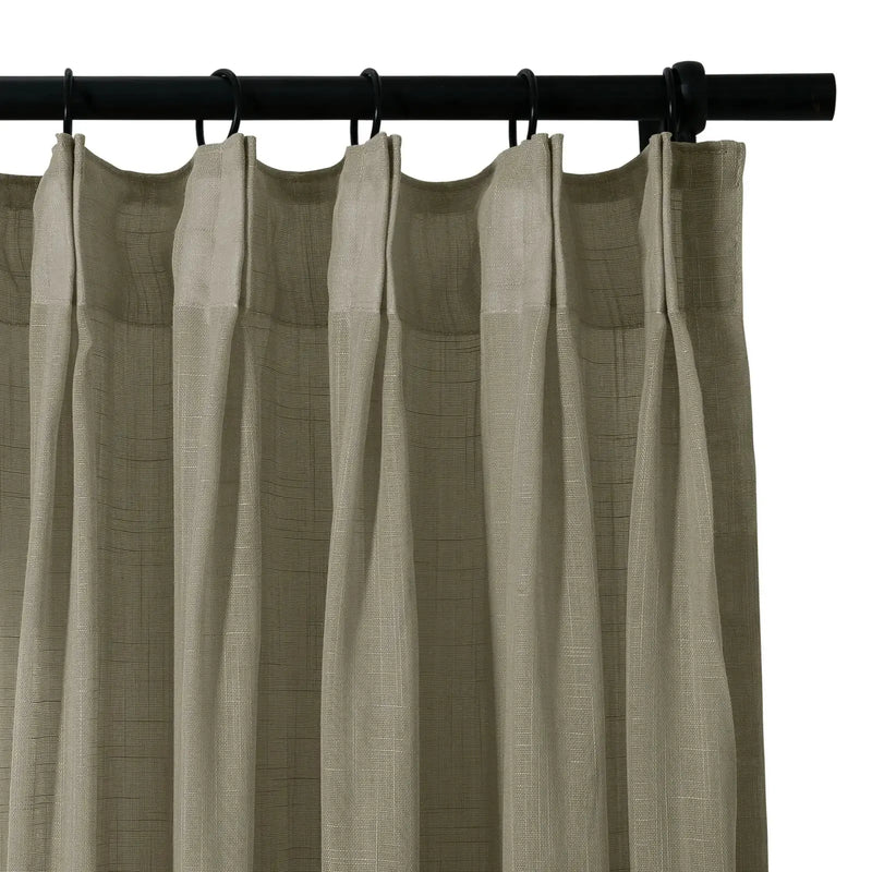 Flynn Airy Lightweight Pleated Sheer Curtain