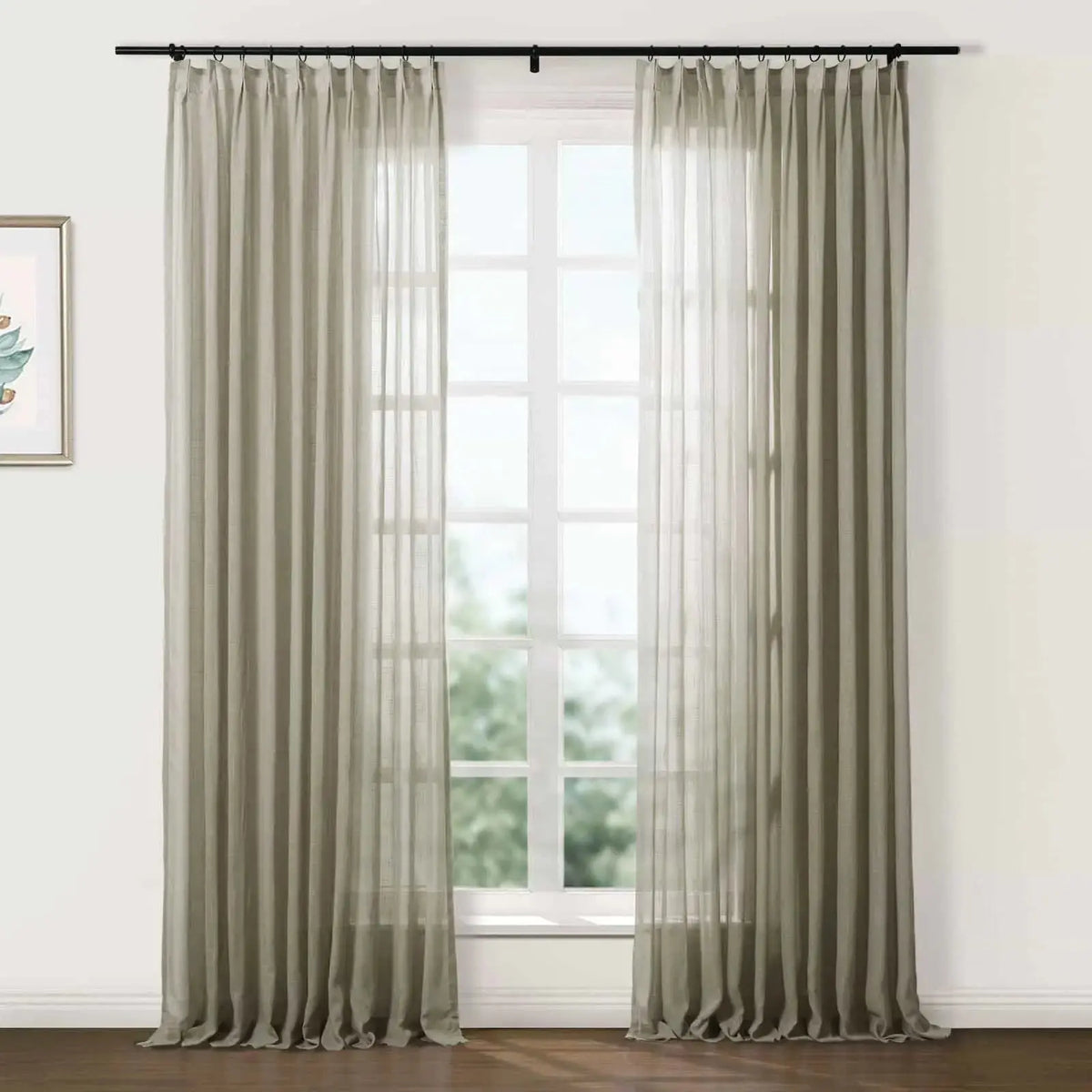 Flynn Airy Lightweight Pleated Sheer Curtain
