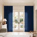 Birkin Velvet S-fold Curtains with Belt Hook - Cato Traverse Rod