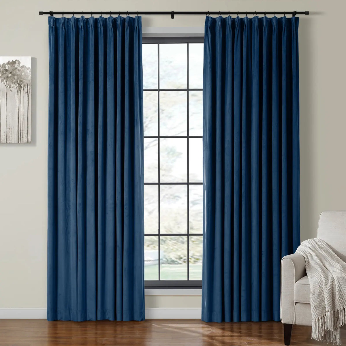 Birkin Velvet Pleated Curtains