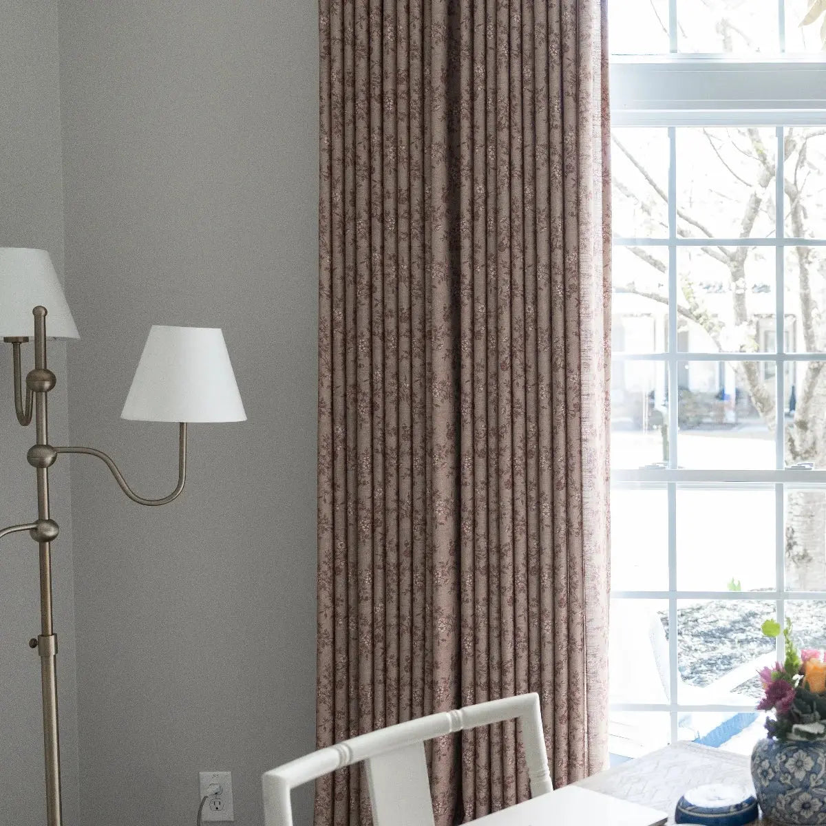 Sara Le x TWOPAGES Vintage Printed Linen Pleated Curtains