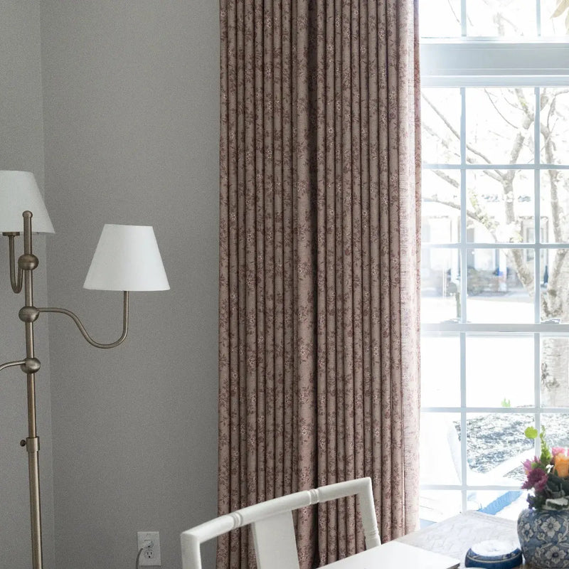 Sara Le x TWOPAGES Vintage Printed Linen Pleated Curtains