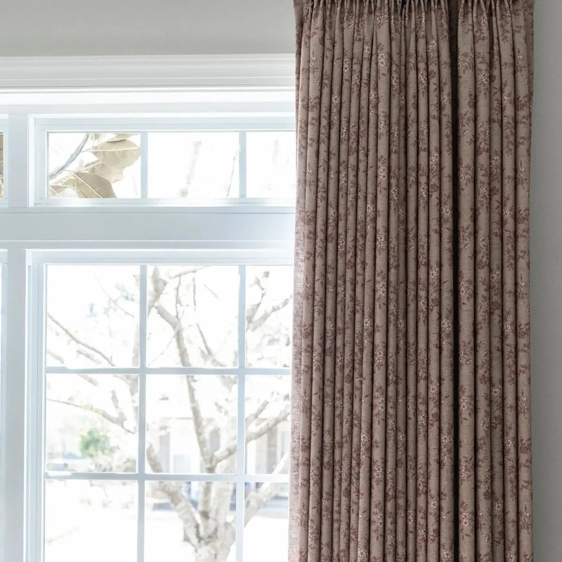 Sara Le x TWOPAGES Vintage Printed Linen Pleated Curtains