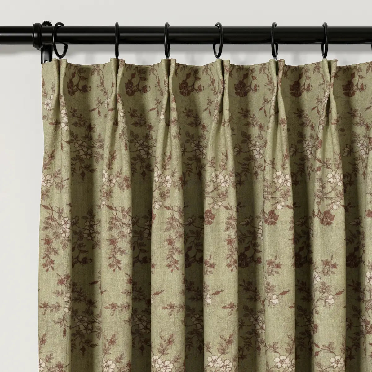 Sara Le x TWOPAGES Vintage Printed Linen Pleated Curtains