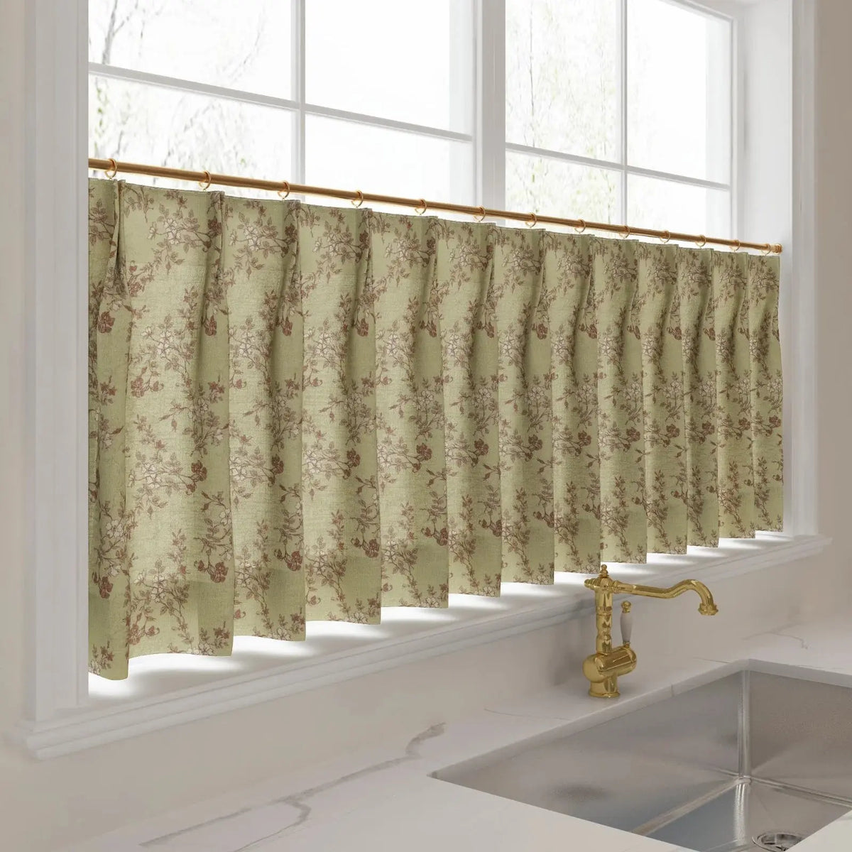 Sara Le x TWOPAGES Vintage Printed Linen Café Curtains