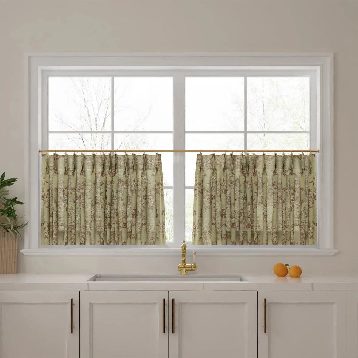 Sara Le x TWOPAGES Vintage Printed Linen Café Curtains