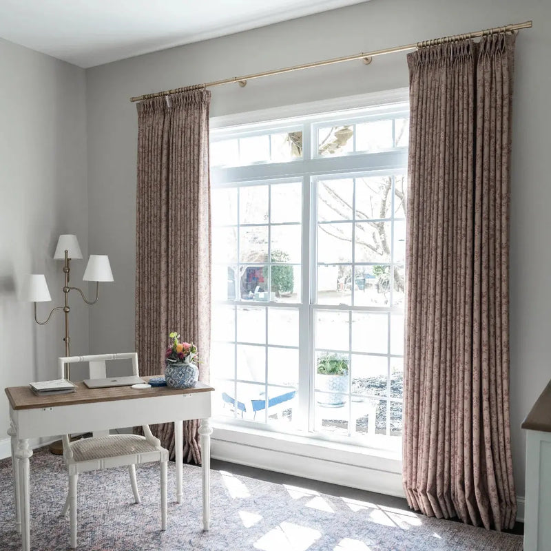 Sara Le x TWOPAGES Vintage Printed Linen Pleated Curtains