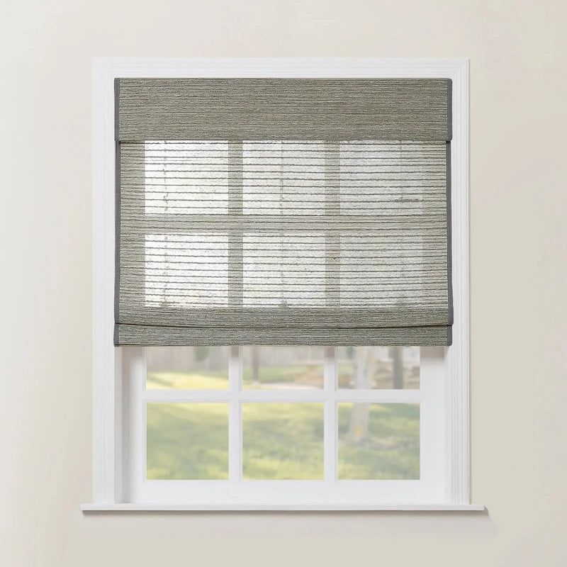 Rae Natural Ramie Flax Woven Wood Blinds - Series C