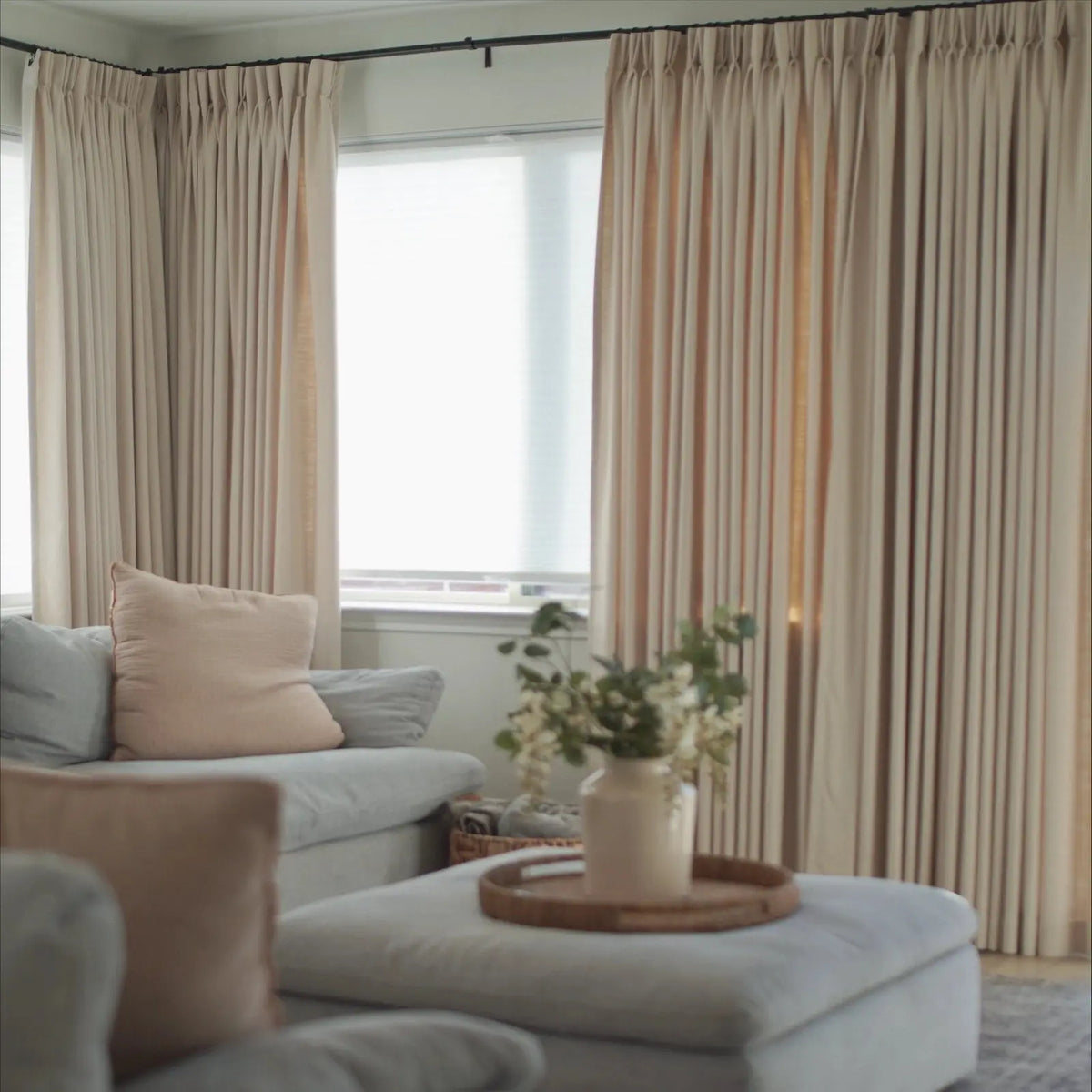 Isabella Heavyweight Cotton Pleated Curtains