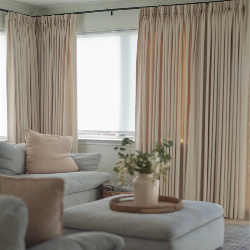 Isabella Heavyweight Cotton Pleated Curtains