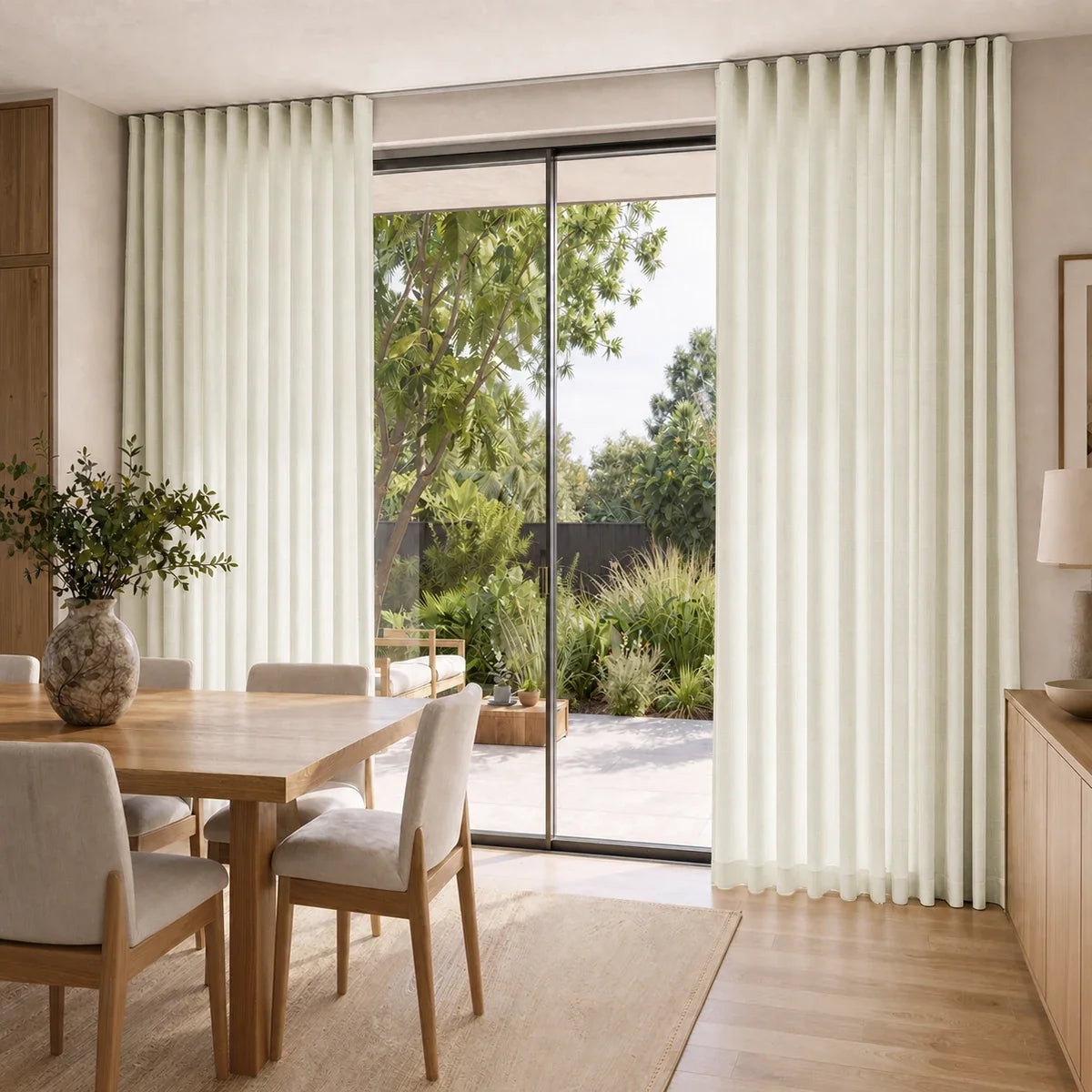 Isabella Cotton S-fold Curtains with Belt Hook - Leo Track