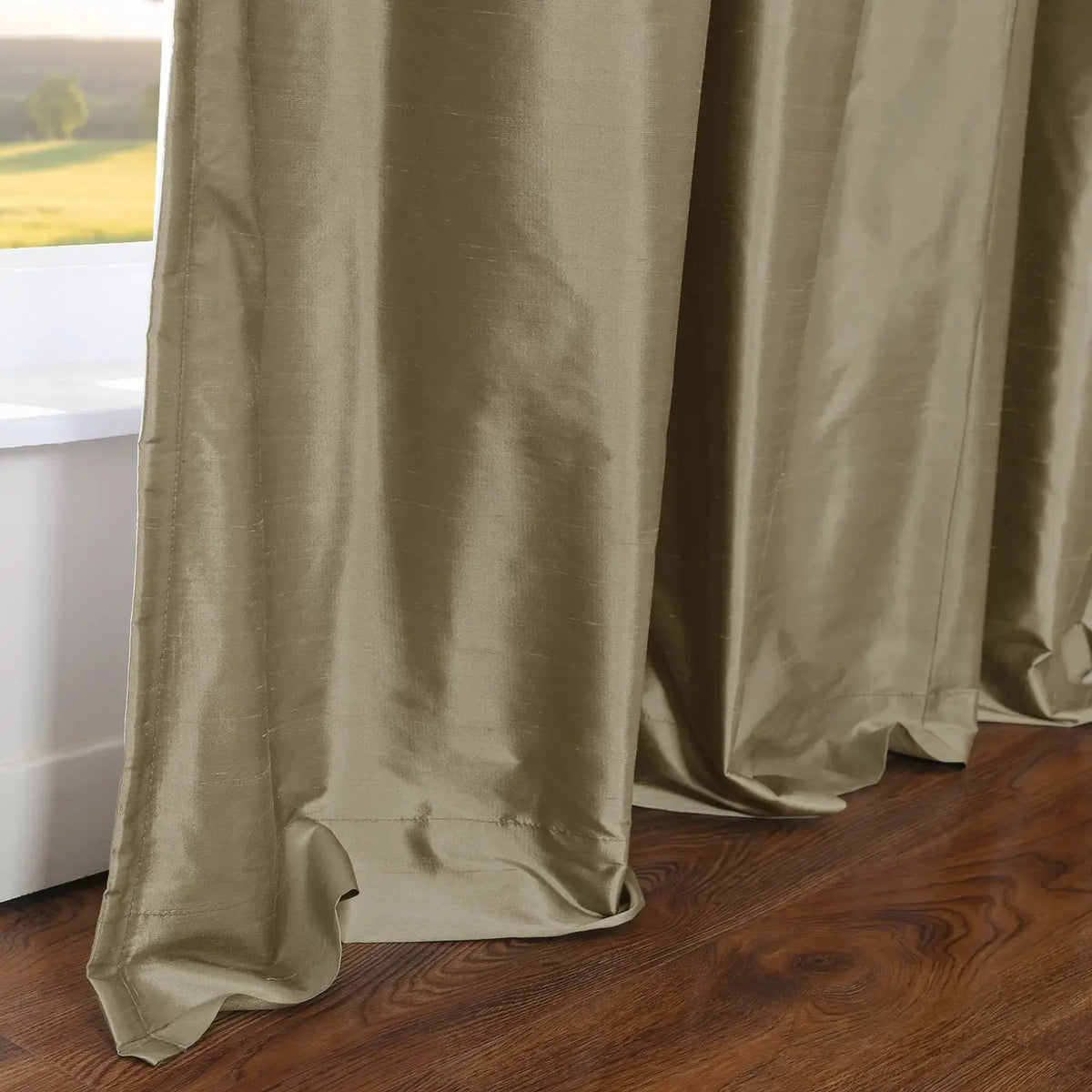 Selman Dupioni Silk Pleated Curtain