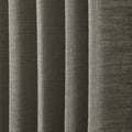 Sepia Ebony Liz linen curtains in a wider lifestyle scene with furnishings and softly flowing folds
