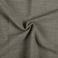 Sepia Ebony Liz linen curtains in a detailed side view showing layered folds and fabric depth