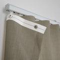 Liz Linen Ripple Fold Drapery with Snap Tape - Lora Track- -TWOPAGES