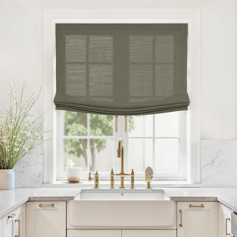 Liz Linen Relaxed Roman Blind Cord Lift