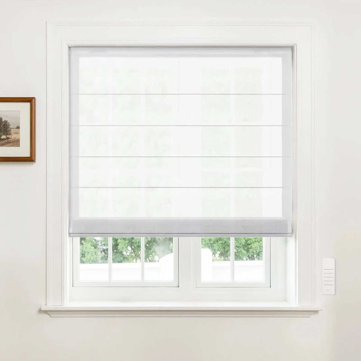 Alvin Motorised Sheer Roman Blind