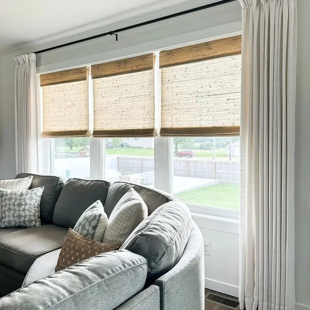 Lay Natural Ramie Bamboo Woven Blind - Beige