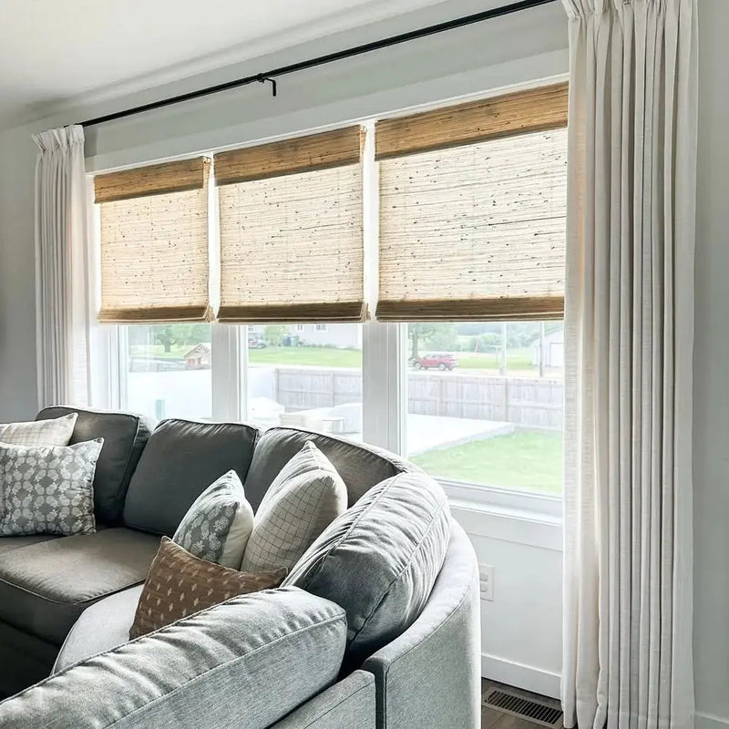Lay Natural Ramie Bamboo Woven Blind - Beige