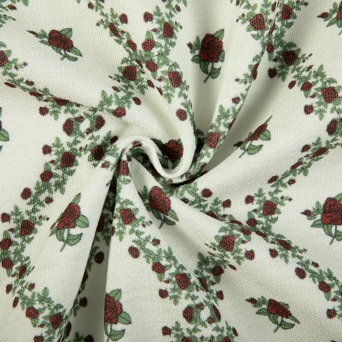 Britt Bengoechea x TWOPAGES Cottage Floral Printed Linen Cotton Pleated Curtains