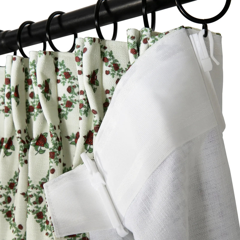 Britt Bengoechea x TWOPAGES Cottage Floral Printed Linen Cotton Pleated Curtains