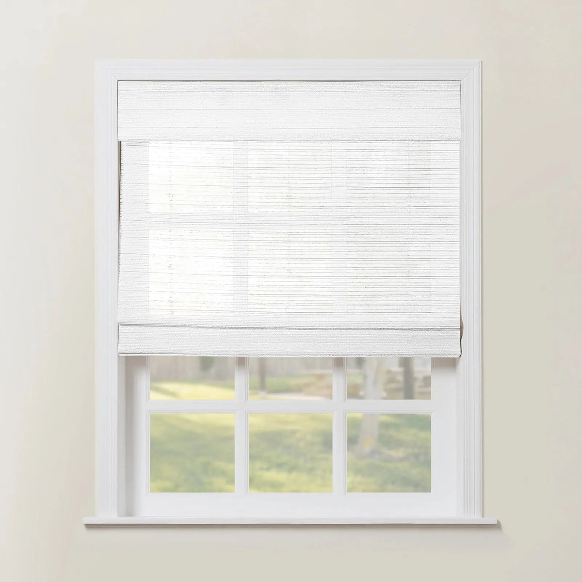 Rae Natural Ramie Flax Woven Wood Blinds - Series C