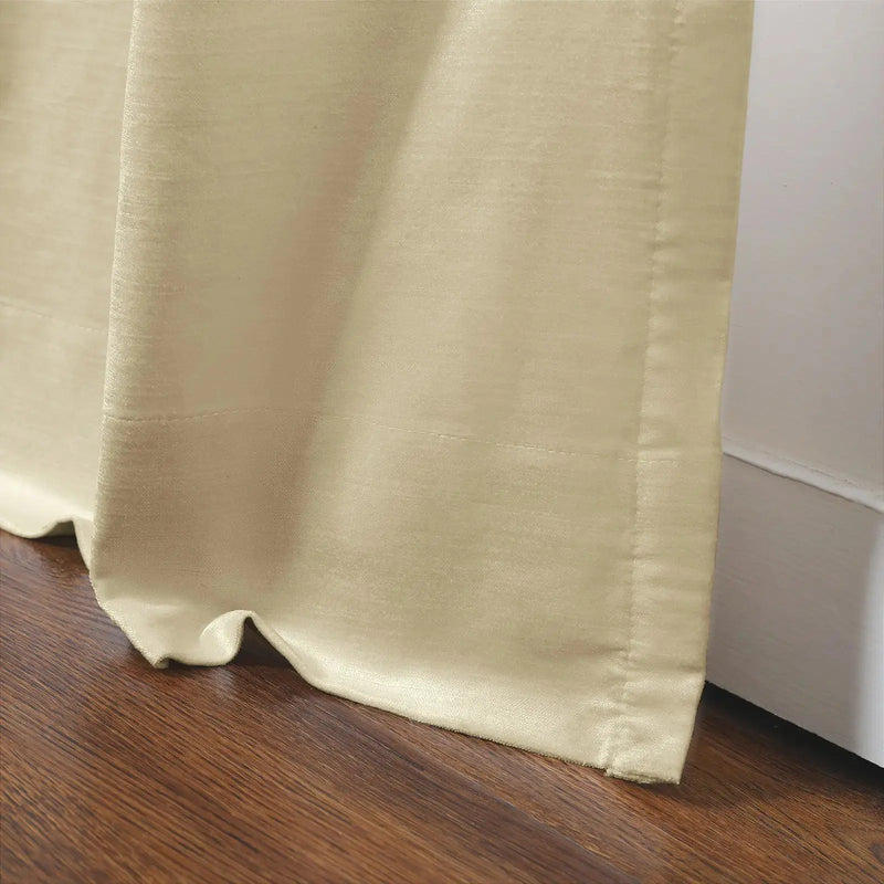 Veda Lustrous Cotton Velvet Pleated Curtains