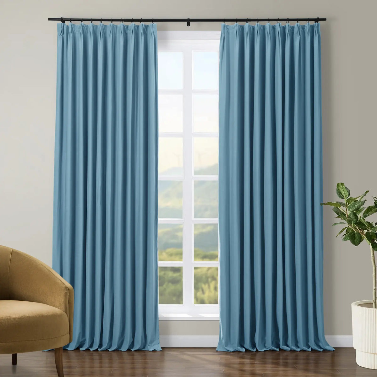 Tavis Premium Velvet Pleated Curtain