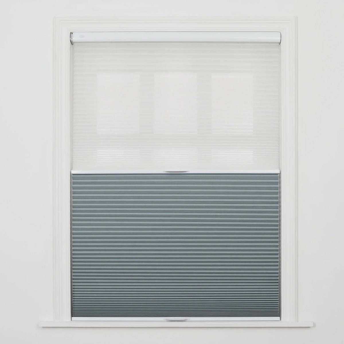 Aura No-Drill Day Night Blockout Cellular Window Blinds Cordless