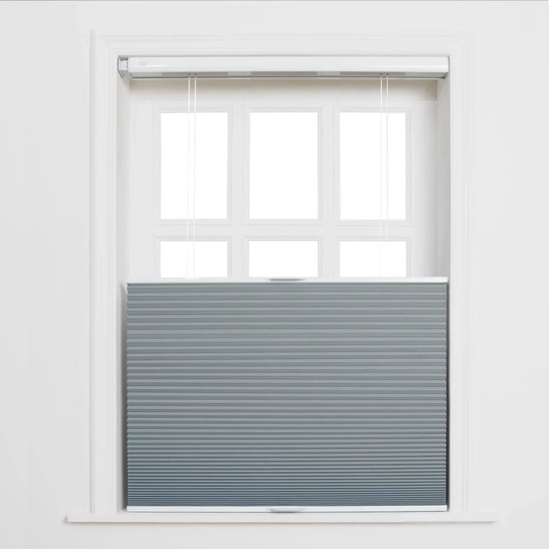 Aura No-Drill Top Down Bottom Up Blockout Cellular Window Blinds Cordless