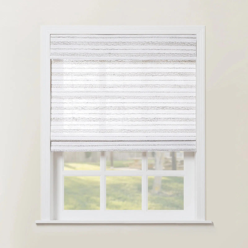 Rae Natural Ramie Flax Woven Wood Blinds - Series C