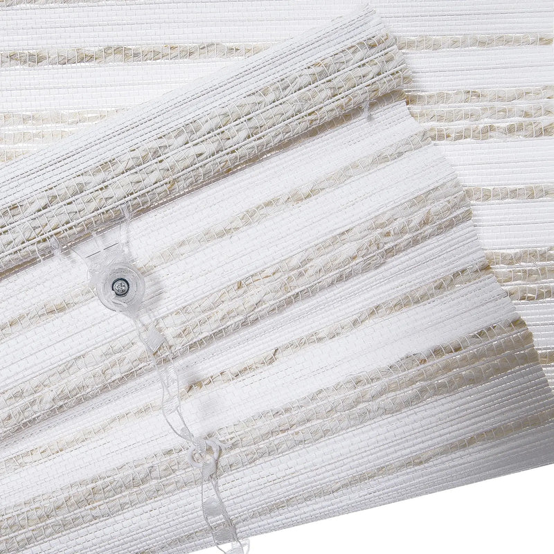 Rae Natural Ramie Flax Woven Wood Blinds - Series C
