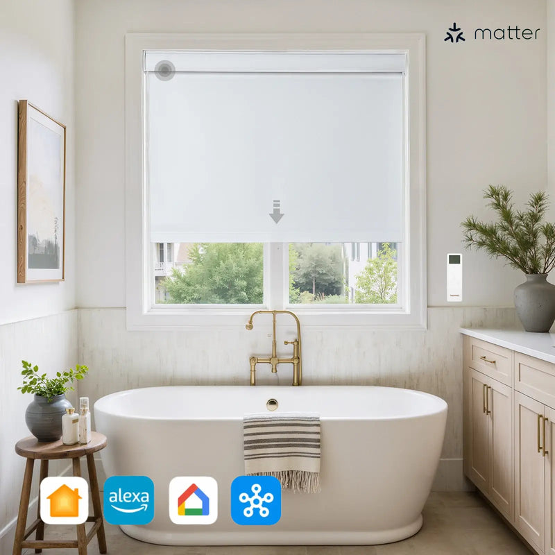 Alvin Motorised Waterproof Blockout Roller Blind
