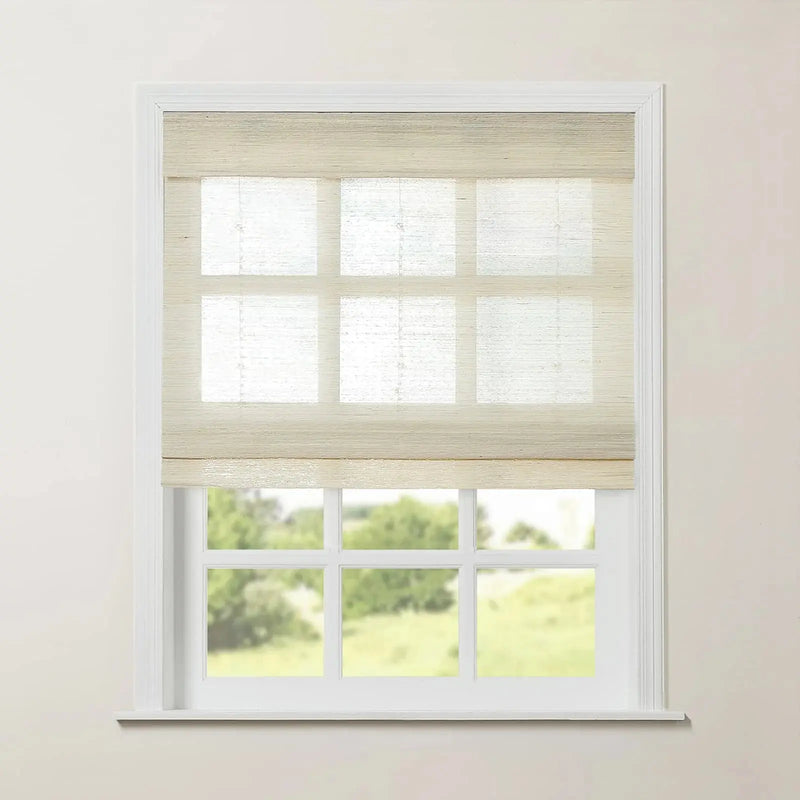Rae Natural Ramie Jute Woven Wood Blinds - Series M