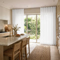 Liz Linen Ripple Fold Curtain with Belt Hook - Lora Track- -TWOPAGES