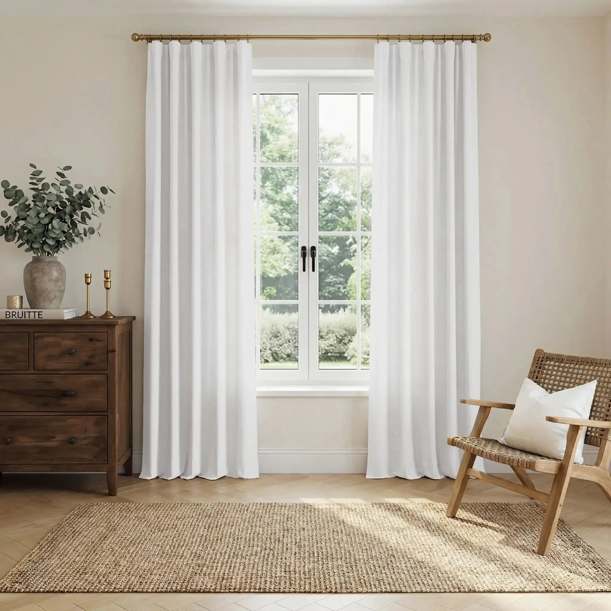 Liz Linen Soft Top Curtains