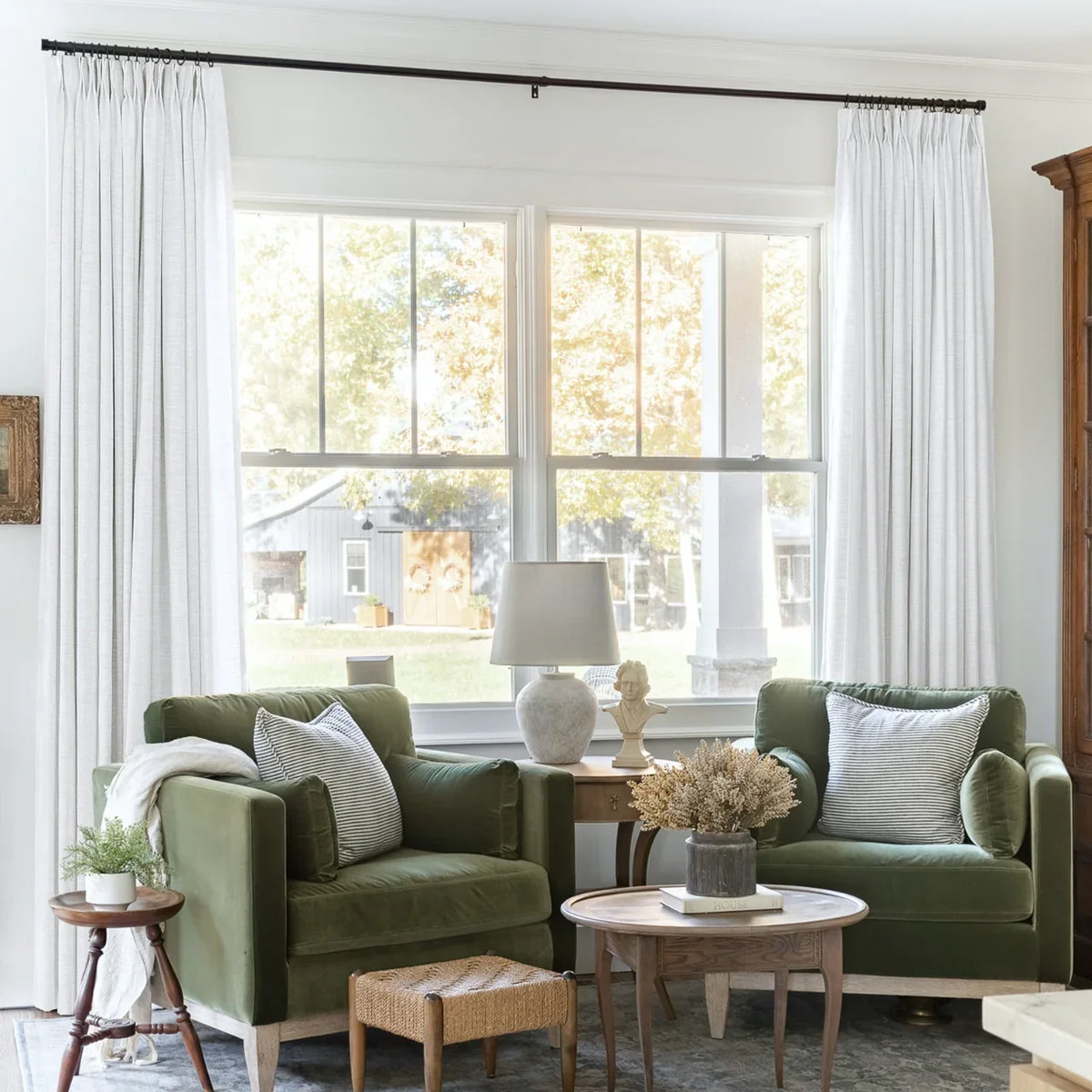 Liz Linen Pleated Curtains