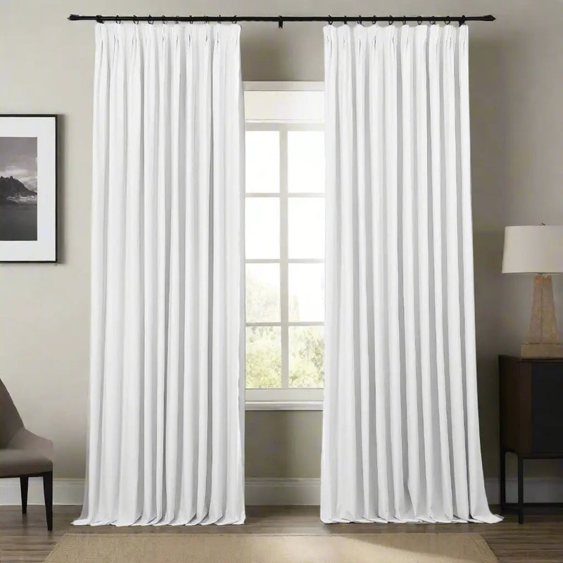 Lila Blockout Pleated Curtains