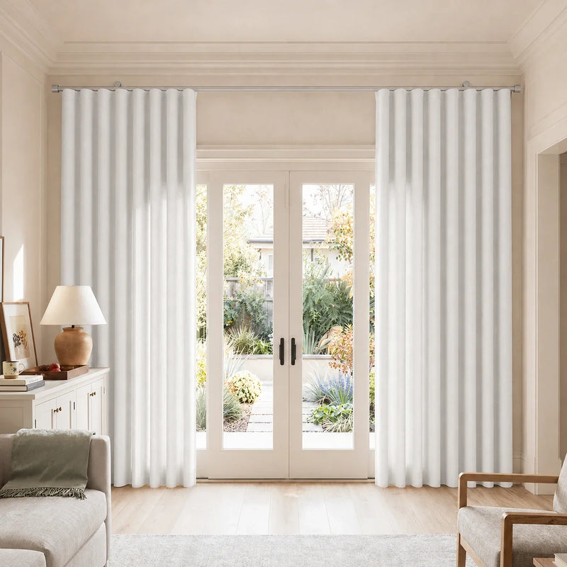 Birkin Velvet S-fold Curtains with Belt Hook - Cato Traverse Rod