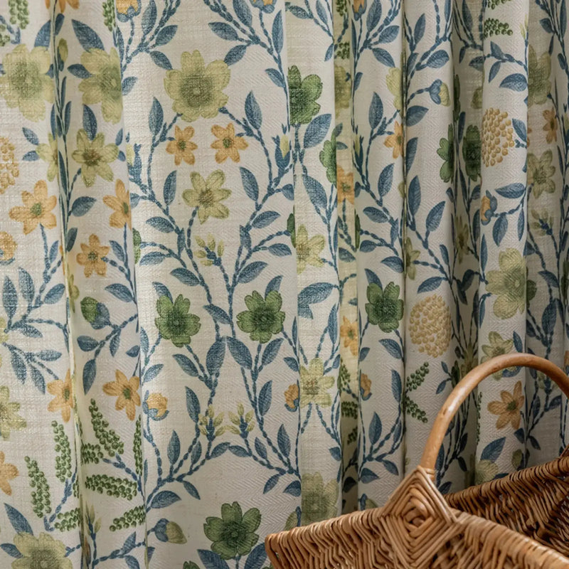 Holly Botanical Boho Pleated Curtains
