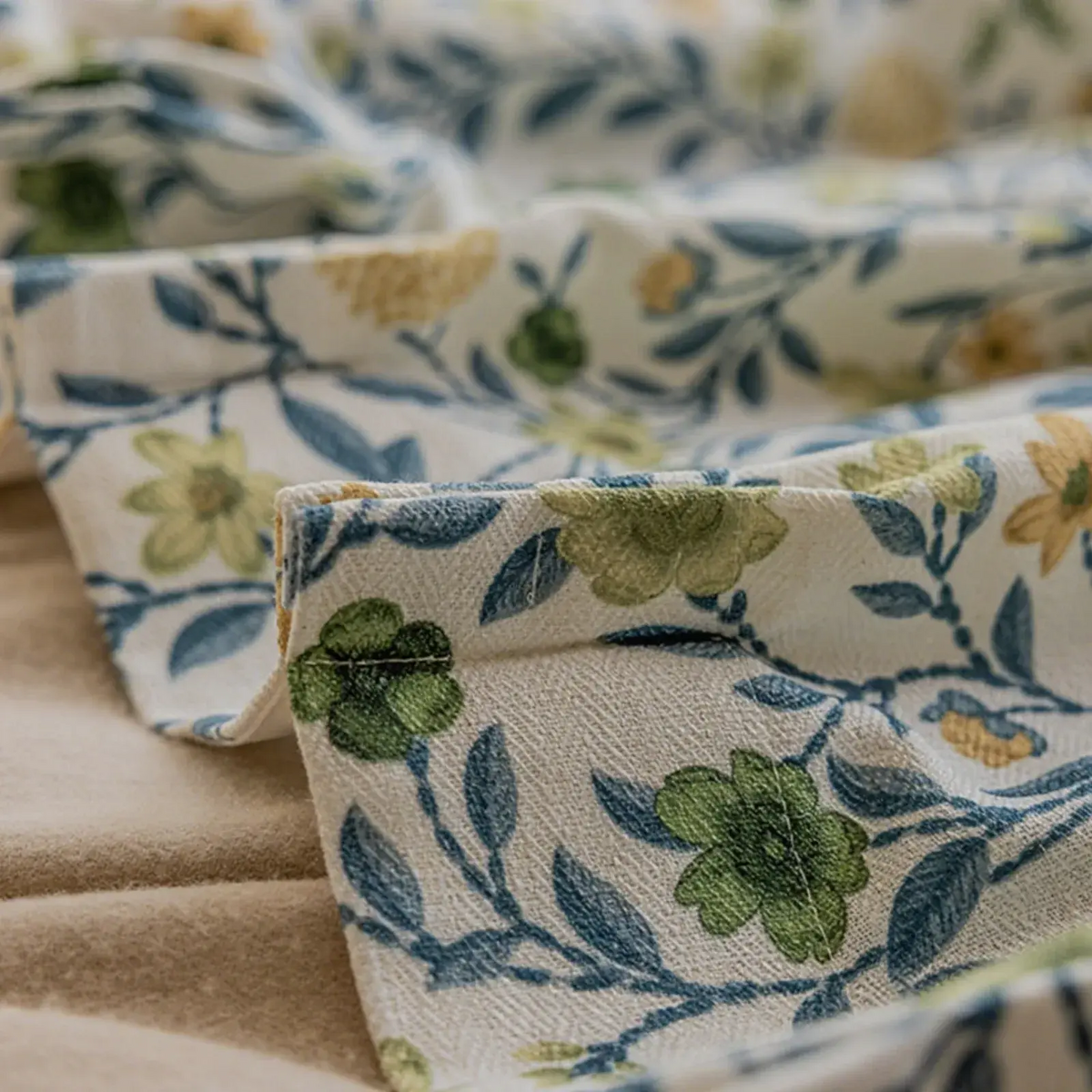 Holly Botanical Boho Pleated Curtains
