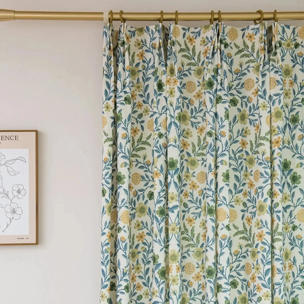 Holly Botanical Boho Pleated Curtains