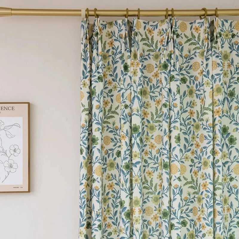 Holly Botanical Boho Pleated Curtains