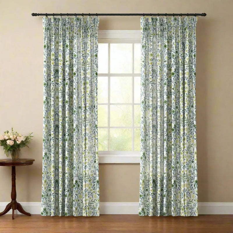Holly Botanical Boho Pleated Curtains