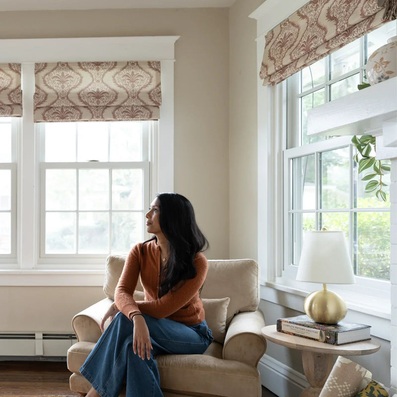 Sabrina Ramkhelawan x TWOPAGES Canyon Grove Cotton Roman Blind Cordless