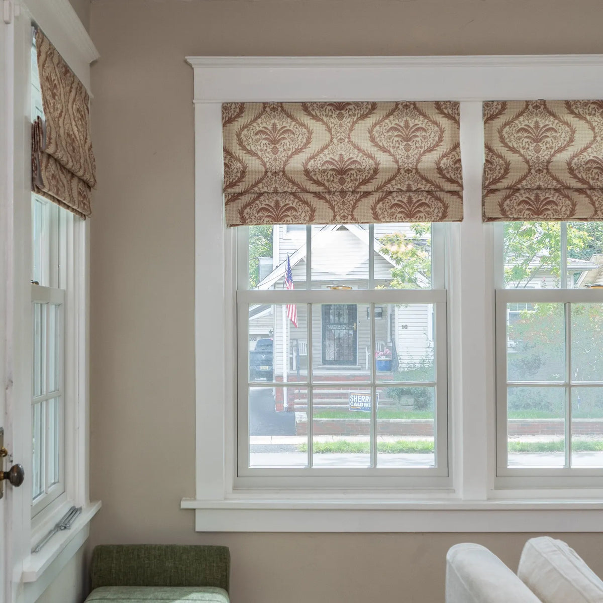 Sabrina Ramkhelawan x TWOPAGES Canyon Grove Cotton Roman Blind Cordless