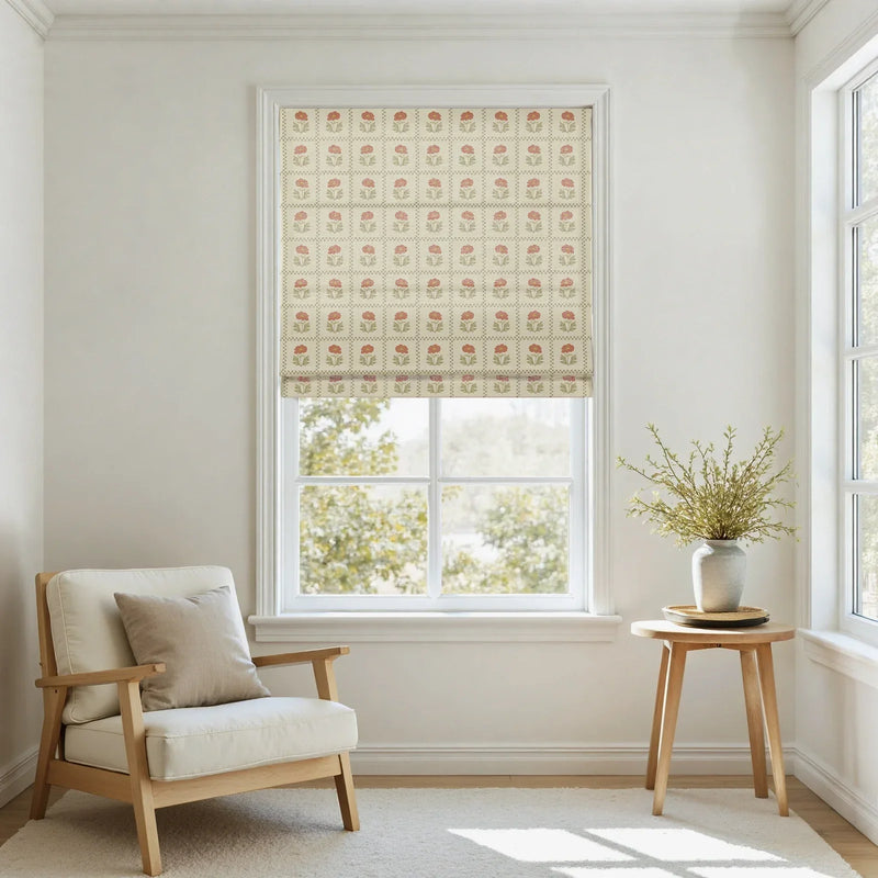 Sabrina Ramkhelawan x TWOPAGES Canyon Grove Cotton Roman Blind Cordless